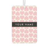 Roze harten, Romantisch, Jouw naam, Personaliseer Luchtverfrisser (Achterkant)