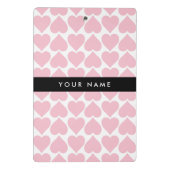 Roze harten, Romantisch, Jouw naam, Personaliseer Mini Klembord (Achterkant)