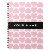 Roze harten, Romantisch, Jouw naam, Personaliseer Notitieboek (Voorkant)