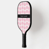 Roze harten, Romantisch, Jouw naam, Personaliseer Pickleball Paddle (Links)