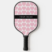 Roze harten, Romantisch, Jouw naam, Personaliseer Pickleball Paddle (Achterkant)