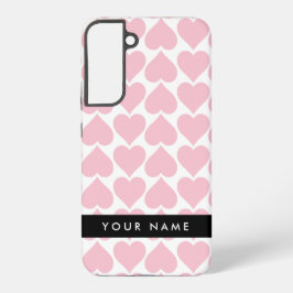 Roze harten, Romantisch, Jouw naam, Personaliseer Samsung Galaxy Hoesje