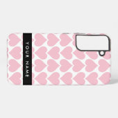 Roze harten, Romantisch, Jouw naam, Personaliseer Samsung Galaxy Hoesje (Achterkant horizontaal)