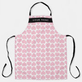 Roze harten, Romantisch, Jouw naam, Personaliseer Schort (Voorkant)