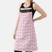 Roze harten, Romantisch, Jouw naam, Personaliseer Schort (Insitu)