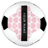 Roze harten, Romantisch, Jouw naam, Personaliseer Voetbal (Gedraaid)