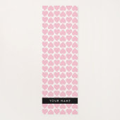 Roze harten, Romantisch, Jouw naam, Personaliseer Yogamat (Achterkant)