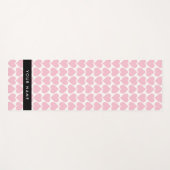 Roze harten, Romantisch, Jouw naam, Personaliseer Yogamat (Voorkant (horizontaal))