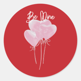 Roze harten ronde sticker