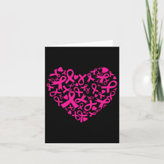 Roze harten Roze linten Borstkanker Bewustzijn G Kaart