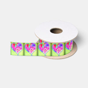 roze harten satijnen lint
