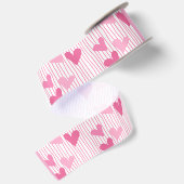Roze harten satijnen lint (Achterkant)