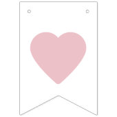 Roze harten schattige verjaardagsfeestje bunting v vlaggetjes (Eerste vlag)