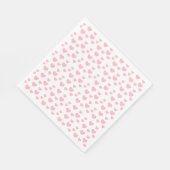 Roze harten servet (Hoek)