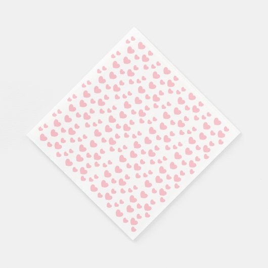 Roze harten servet (Hoek)