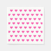 Roze harten servetten (Voorkant)