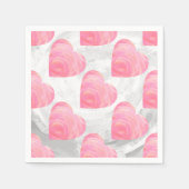 Roze harten servetten (Voorkant)