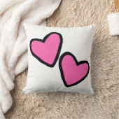 Roze harten  Sierkussen (Deken)