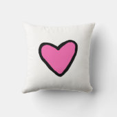 Roze harten  Sierkussen (Achterkant)
