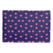 Roze harten Sierlijk Minimalistisch Modern Patroon Kussensloop (Achterkant)