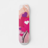 Roze harten skateboard (Voorkant)