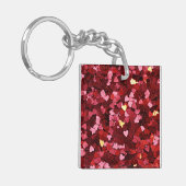 Roze harten sleutelhanger (Voorkant Links)