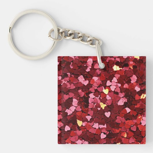 Roze harten sleutelhanger (Voorkant)