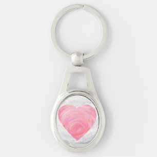Roze harten sleutelhanger