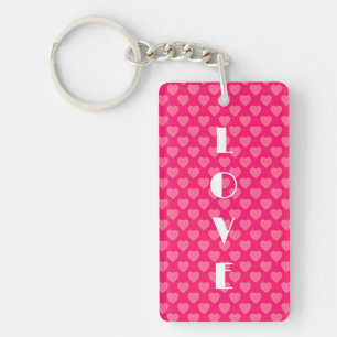 Roze harten sleutelhanger