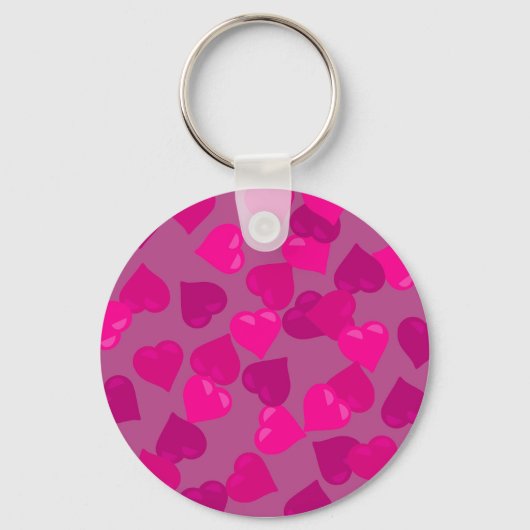Roze harten sleutelhanger (Voorkant)