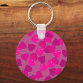 Roze harten sleutelhanger (Voorkant)