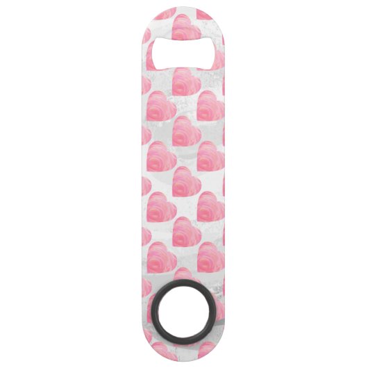 Roze harten speed flessenopener (Voorkant)