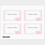 Roze harten Stickers (Vel)