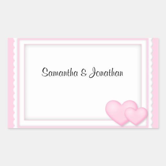 Roze harten Stickers (Voorkant)