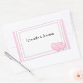 Roze harten Stickers (Envelop)