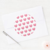 Roze harten Stickers (Envelop)