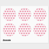 Roze harten Stickers (Vel)