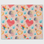 Roze Harten Stijl Cadeaupapier (Vlak)