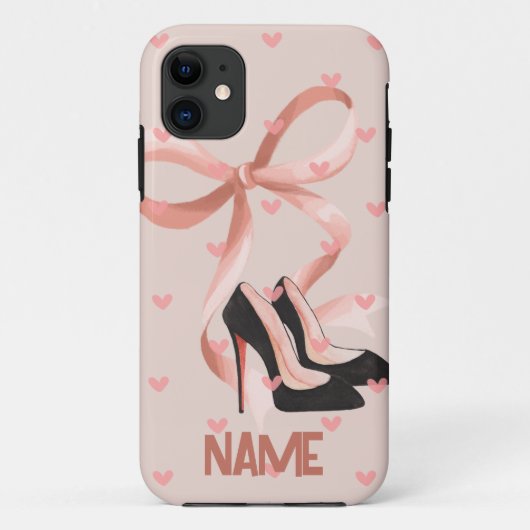 ROZE HARTEN STRIKKEN SCHOENEN COQUETTE ESTHETISCH Case-Mate iPhone CASE (Achterkant)