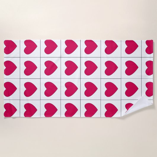 Roze harten Summer Valentijnsdag Strandlaken (Voorkant)
