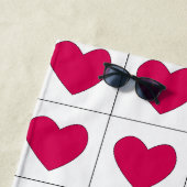 Roze harten Summer Valentijnsdag Strandlaken (In situ)