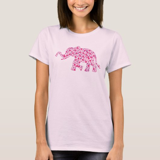 Roze harten t-shirt (Voorkant)