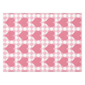Roze harten tafelkleed (Voorkant (Horizontaal))