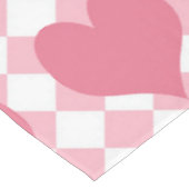 Roze harten tafelkleed (Gekanteld)
