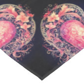 Roze harten tafelkleed (Gekanteld)
