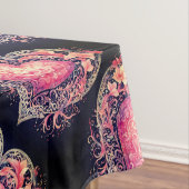 Roze harten tafelkleed (Voorbeeld)