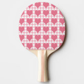 Roze harten tafeltennisbatje (Achterkant)