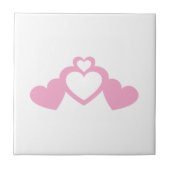 Roze harten tegeltje (Voorkant)