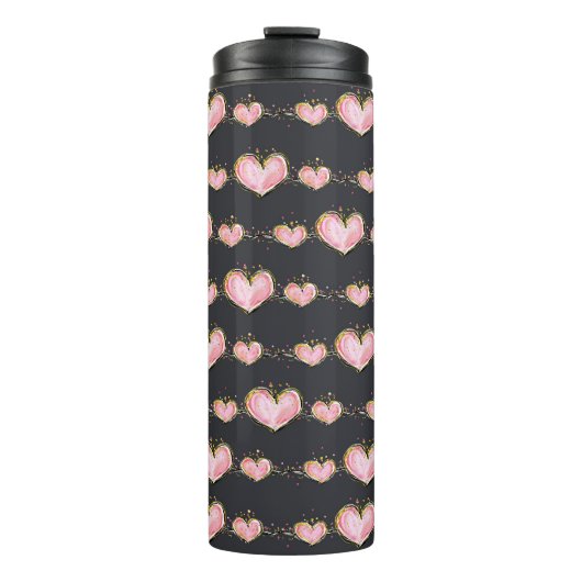 Roze Harten Thermosbeker (Voorkant)