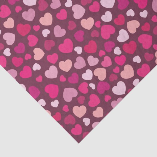 Roze harten tissuepapier (Detail)